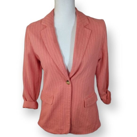 NOW + GEN SONOMA SALMON BLAZER SZ.XS EUC - Picture 3 of 7